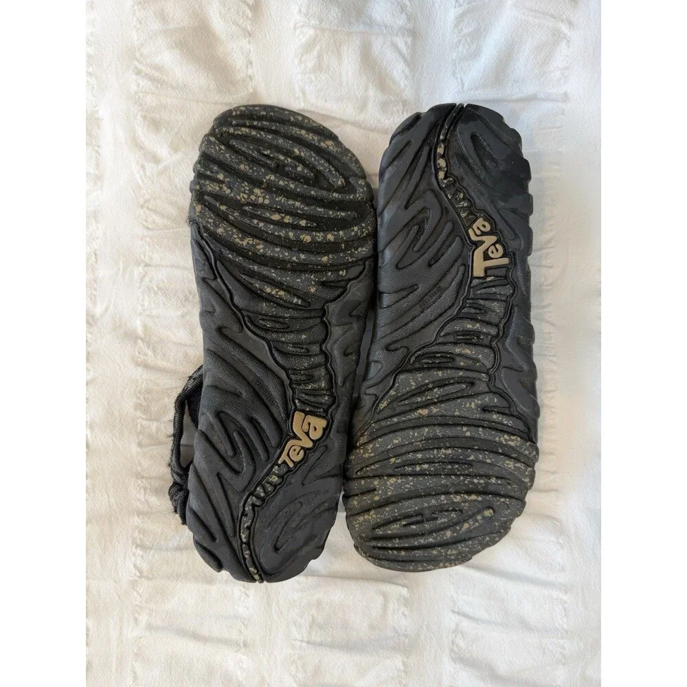 Teva Men’s Black Sandals With Adjustable Straps, Size 9, GUC